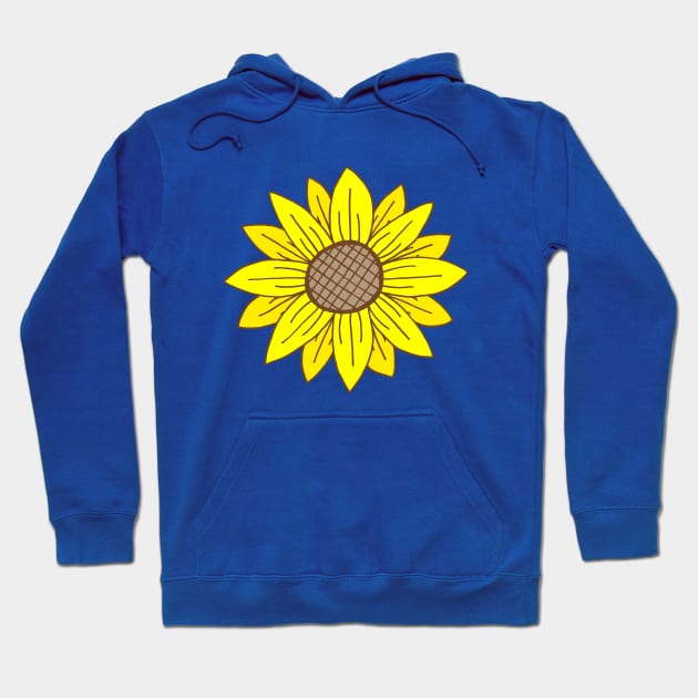 Cheerful Sunflower Hoodie by sallycummingsdesigns